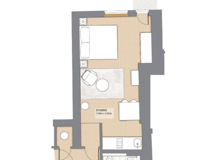 Superior Open Plan One-Bedroom, apartments 1D