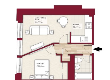 Superior One-Bedroom Apartment