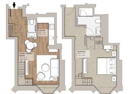 Deluxe Loft One-Bedroom Apartment