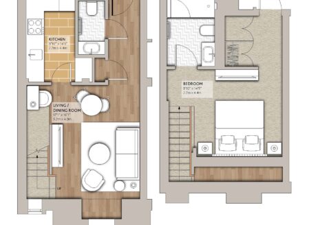 Luxury Loft One-Bedroom Apartment